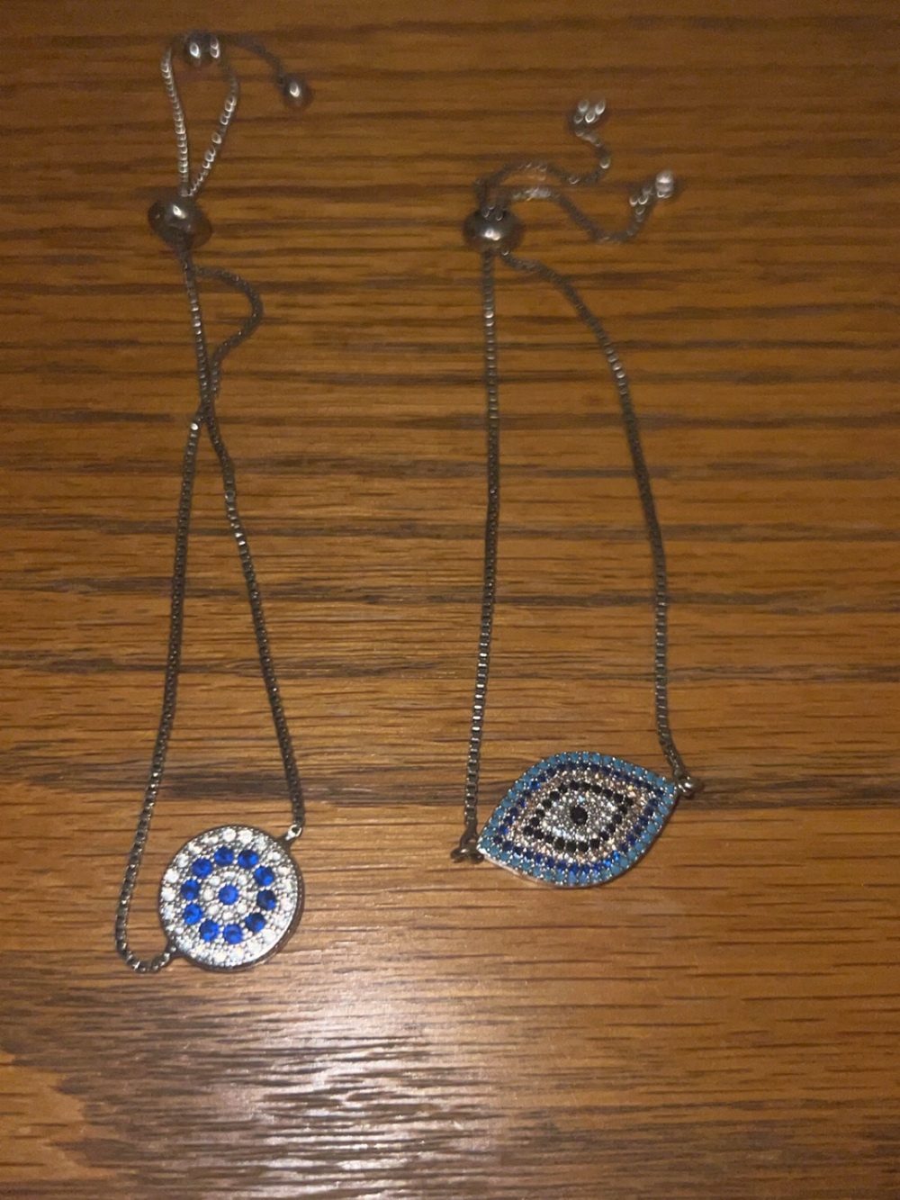 Saks Fifth Avenue Silver-Tone Blue Evil Eye Adjustable Bracelets
